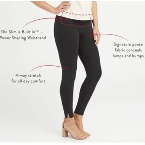 Spanx Black Ponte Ankle Leggings Size Small (Gently Used)